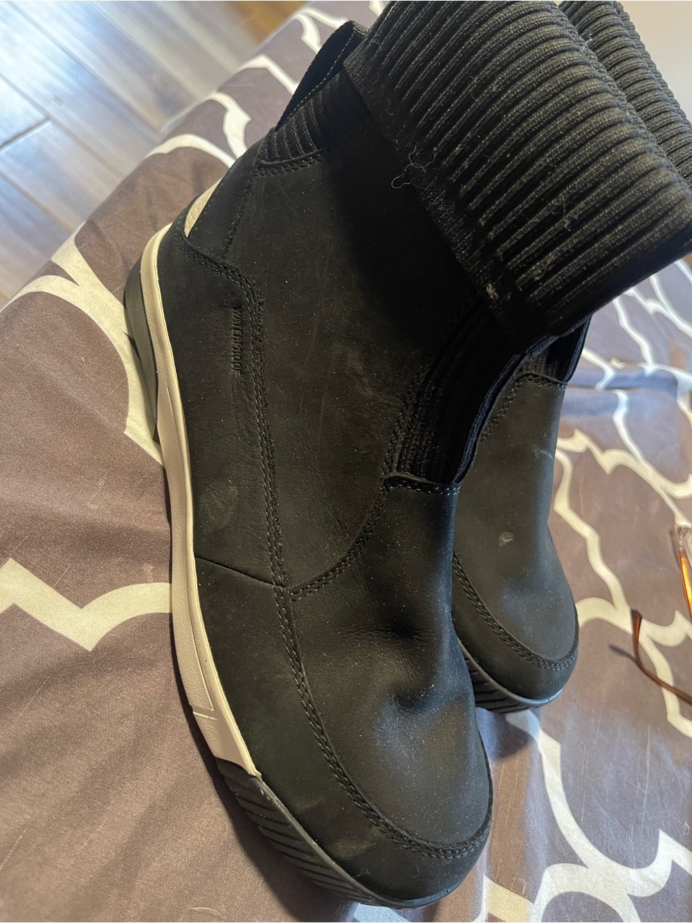 The North Face Black Women's Ankle Booties with Ribbed Collar